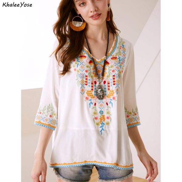 khalee yose floral embroidery blouses shirts vintage chic autumn blouse rayon plus size 2xl 3xl ethnic hippie shirt blouse, White
khalee yose floral embroidery blouses shirts vintage chic autumn blouse rayon plus size 2xl 3xl ethnic hippie shirt blouse, White
