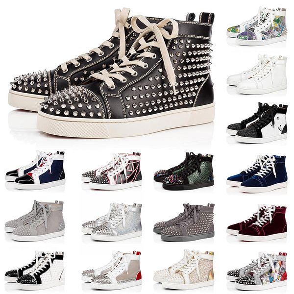 designer red bottoms shoes womens custom luxury leather suede spikes platform casual shoes mens trainers sneakers, Black
designer red bottoms shoes womens custom luxury leather suede spikes platform casual shoes mens trainers sneakers, Black