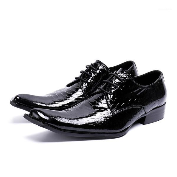 dress shoes sapato social italian men genuine leather snake skin prints pointed toe lace up for wedding office oxford shoes1, Black
dress shoes sapato social italian men genuine leather snake skin prints pointed toe lace up for wedding office oxford shoes1, Black