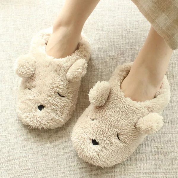 women faux fur slippers cute bear cartoon cotton home slippers indoor floor woman warm plush covered slipper for gilr gift, Black
women faux fur slippers cute bear cartoon cotton home slippers indoor floor woman warm plush covered slipper for gilr gift, Black