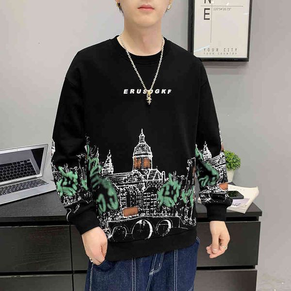hoodies sweater fleece men's 2021 autumn and winter trend pullover long sleeve color printed youth bottoming shirt, Black
hoodies sweater fleece men's 2021 autumn and winter trend pullover long sleeve color printed youth bottoming shirt, Black