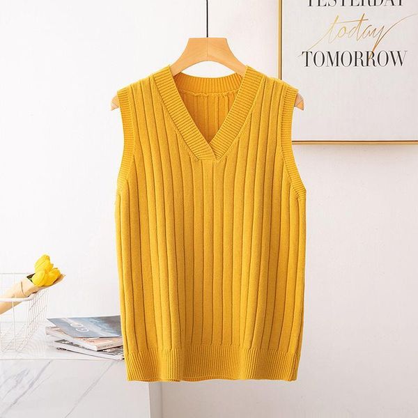women's knits & tees 2021 autumn women's basic casual vests women sleeveless loose v-neck knitted sweater female jumpers fashion p, White
women's knits & tees 2021 autumn women's basic casual vests women sleeveless loose v-neck knitted sweater female jumpers fashion p, White
