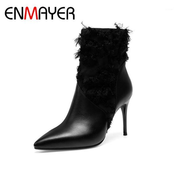 boots enmayer winter woman shoes high heel dating party weeding pionted toe genuine leather cy0681, Black
boots enmayer winter woman shoes high heel dating party weeding pionted toe genuine leather cy0681, Black