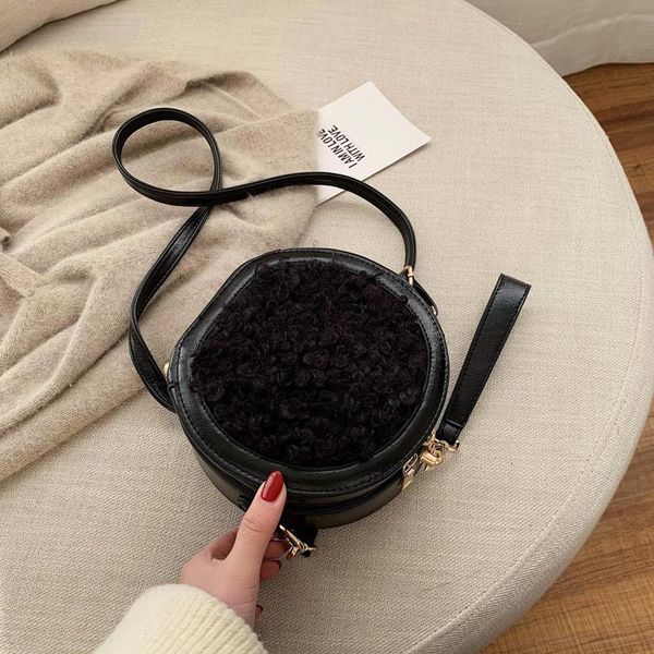 shoulder bags round lamb wool women bag fashion ladies messenger winter handbag simple female pu leather black
shoulder bags round lamb wool women bag fashion ladies messenger winter handbag simple female pu leather black