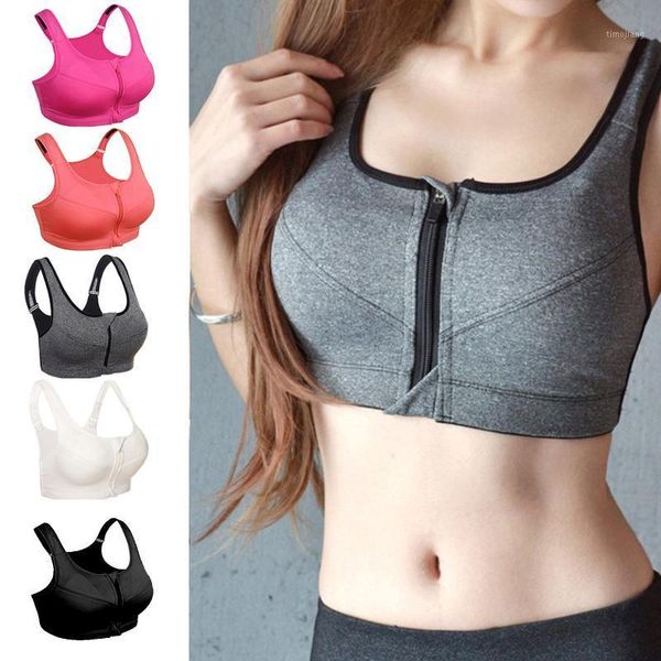2021 womens zipper sports underwear fitness workout bra running padded vest shockproof breathable gym athletic running 1, White;black
2021 womens zipper sports underwear fitness workout bra running padded vest shockproof breathable gym athletic running 1, White;black