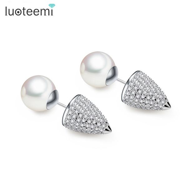 luoteemi new fashion double side imitation pearl conical shape micro cz stud earrings cocktail party jewelry brincos for women 210202, Golden;silver
luoteemi new fashion double side imitation pearl conical shape micro cz stud earrings cocktail party jewelry brincos for women 210202, Golden;silver