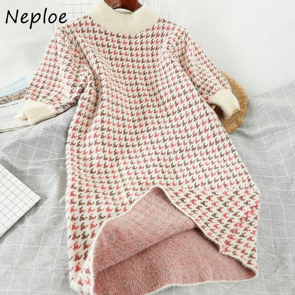 party dresses neploe plaid panelled patchwork warm women turtleneck all-match knitted dress 2021 autumn fresh sweet vestidos, White;black
party dresses neploe plaid panelled patchwork warm women turtleneck all-match knitted dress 2021 autumn fresh sweet vestidos, White;black
