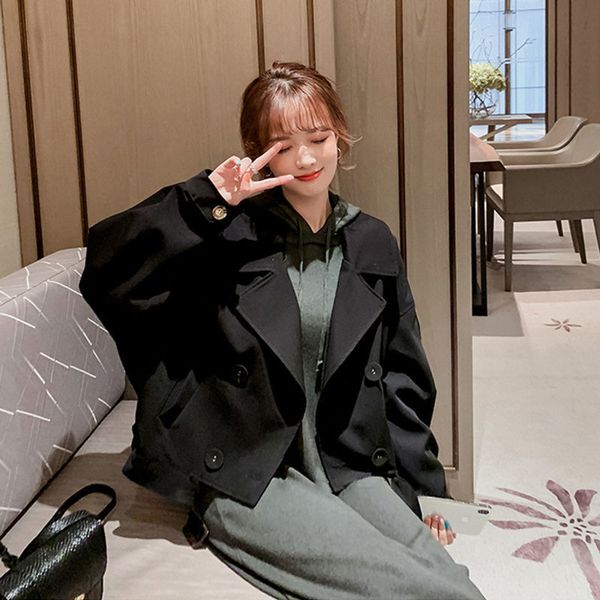 2021 new korean outerwear short trench women long sleeve jacket and coat female fashion designer lady overshirt i6in, Black;brown
2021 new korean outerwear short trench women long sleeve jacket and coat female fashion designer lady overshirt i6in, Black;brown