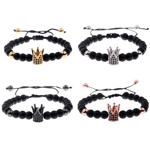 link, chain lnrrabc 1pc crown women bead men macrame bracelet cubic elastic rope gift jewelry solid color, Black
link, chain lnrrabc 1pc crown women bead men macrame bracelet cubic elastic rope gift jewelry solid color, Black