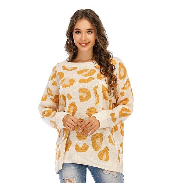 women leopard printed knitted pullover sweater loos knit jumper womens casual pullover leopard print loose knit sweater1, White;black
women leopard printed knitted pullover sweater loos knit jumper womens casual pullover leopard print loose knit sweater1, White;black