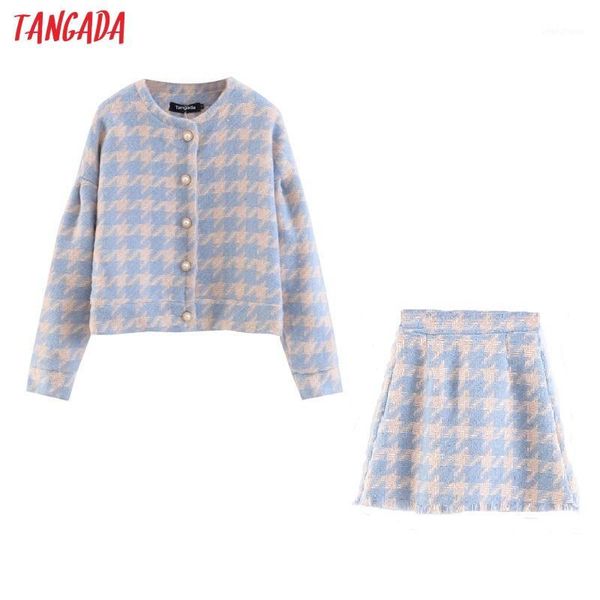 tangada 2020 women houndstooth pattern knit sweater skirts set suit 2 piece set oversize and skirts sp011, Gray
tangada 2020 women houndstooth pattern knit sweater skirts set suit 2 piece set oversize and skirts sp011, Gray