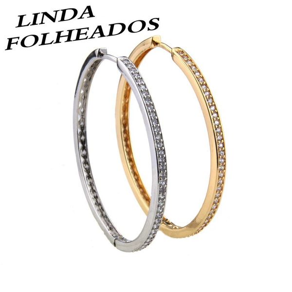 new gold / silver color copper earrings white cubic zirconia round ear hoops women fashion party exaggerated jewelry earring, Golden;silver
new gold / silver color copper earrings white cubic zirconia round ear hoops women fashion party exaggerated jewelry earring, Golden;silver