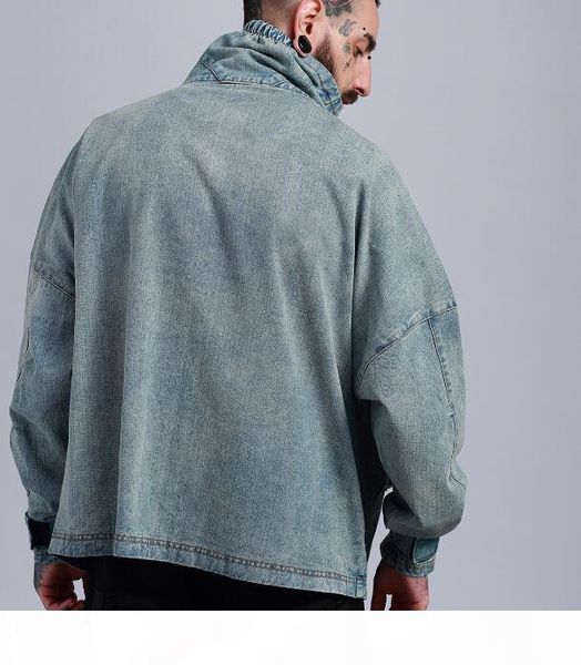 new men fashion jean coats turtleneck oversize loose casual coat light blue vintage jackets, Black;brown
new men fashion jean coats turtleneck oversize loose casual coat light blue vintage jackets, Black;brown