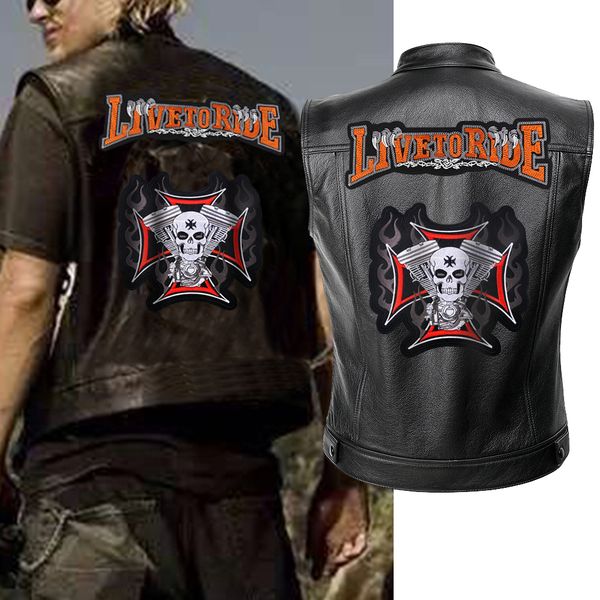 mens leather motorcycle vest embroidery skull jacket men spring punk jackets black motorrad gilet 201026
mens leather motorcycle vest embroidery skull jacket men spring punk jackets black motorrad gilet 201026