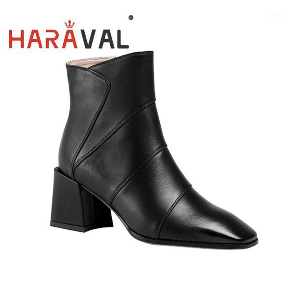 boots haraval 2021 brand ankle shoes black thick heels genuine patchwork autumn winter square toe zip women shoe e64l1
boots haraval 2021 brand ankle shoes black thick heels genuine patchwork autumn winter square toe zip women shoe e64l1