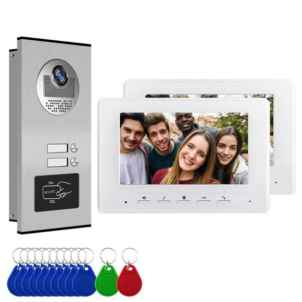 7 inch screen video door phone intercom system rfid ir hd unlock doorbell camera for 2 3 4 apartment family ing
7 inch screen video door phone intercom system rfid ir hd unlock doorbell camera for 2 3 4 apartment family ing