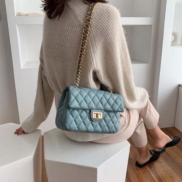 shoulder bags crossbody women leather handbag diamond lattice pu bag sac a main femme