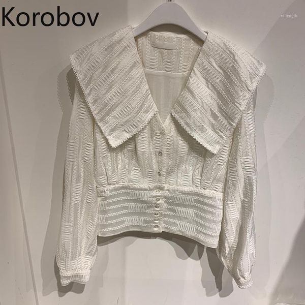 korobov korean elegant long sleeve women blouses 2020 new chic turn-down collar female shirts retro button blusas mujer1, White
korobov korean elegant long sleeve women blouses 2020 new chic turn-down collar female shirts retro button blusas mujer1, White