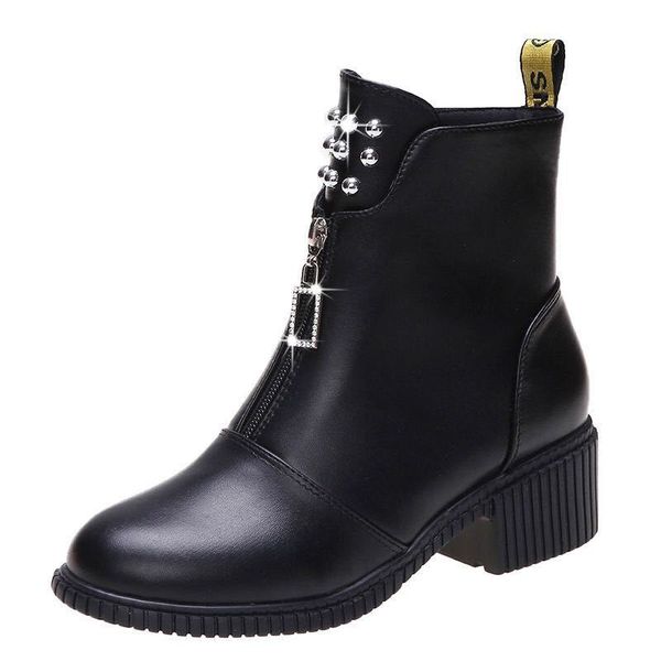 2021 new retro heels winter ladies martin snow boots 21sf, Black 
2021 new retro heels winter ladies martin snow boots 21sf, Black