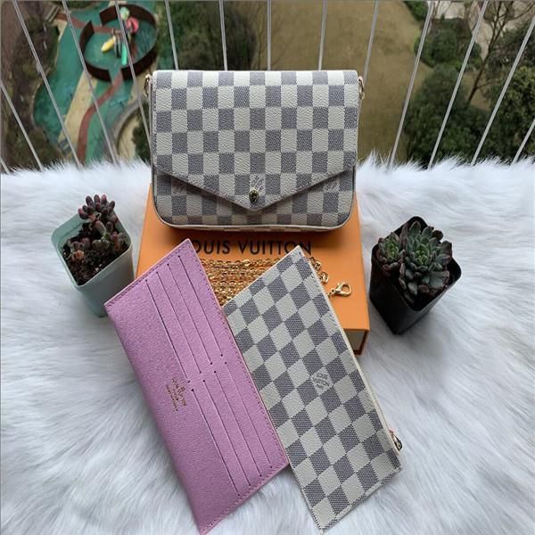 2021 new ladies 3-piece set of single-shoulder messenger bag handbag messenger shopping bag wallet lv louis vitton with box
2021 new ladies 3-piece set of single-shoulder messenger bag handbag messenger shopping bag wallet lv louis vitton with box