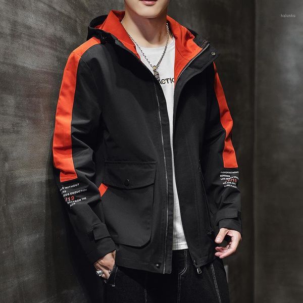 men's jackets 2021 spring and autumn men's korean version of the trend handsome letter wild casual mens hooded jacket styl, Black;brown
men's jackets 2021 spring and autumn men's korean version of the trend handsome letter wild casual mens hooded jacket styl, Black;brown
