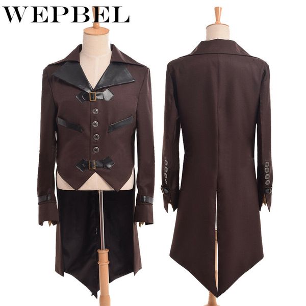 steampunk swallow-tailed coat retro pilot cosplay costume gothic party show men's jacket halloween stage performance q1210, Black
steampunk swallow-tailed coat retro pilot cosplay costume gothic party show men's jacket halloween stage performance q1210, Black