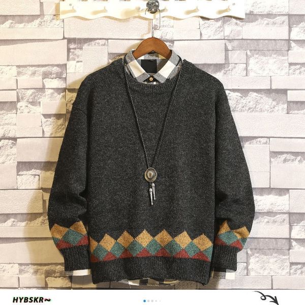 hybskr men's winter warm sweater korean streetwear fashion oversize man pullovers sweater graphic printed casual male clothing 201022, White;black
hybskr men's winter warm sweater korean streetwear fashion oversize man pullovers sweater graphic printed casual male clothing 201022, White;black