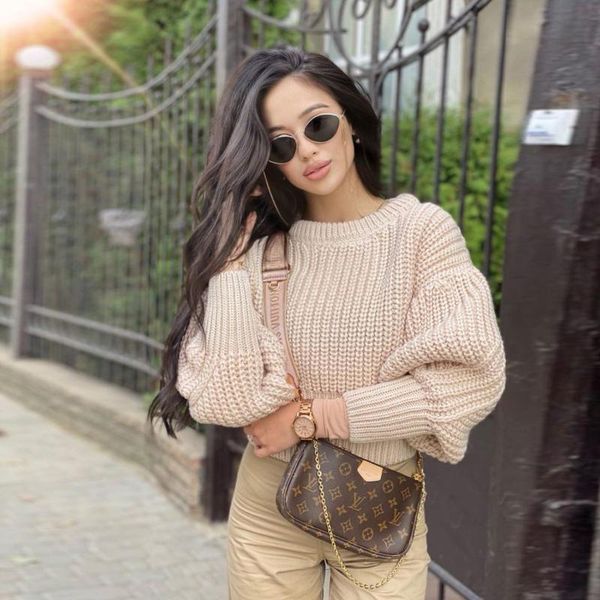 caida round neck solid slim sweater knit elegant autumn sweaters for women fashion pullovers streetwear lantern sleeve new, White;black
caida round neck solid slim sweater knit elegant autumn sweaters for women fashion pullovers streetwear lantern sleeve new, White;black
