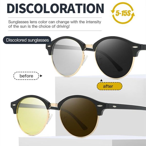sunglasses 2021 retro round polarized driving pochromic day night vision goggle glasses women uv400 eyewear for men s4246, White;black
sunglasses 2021 retro round polarized driving pochromic day night vision goggle glasses women uv400 eyewear for men s4246, White;black