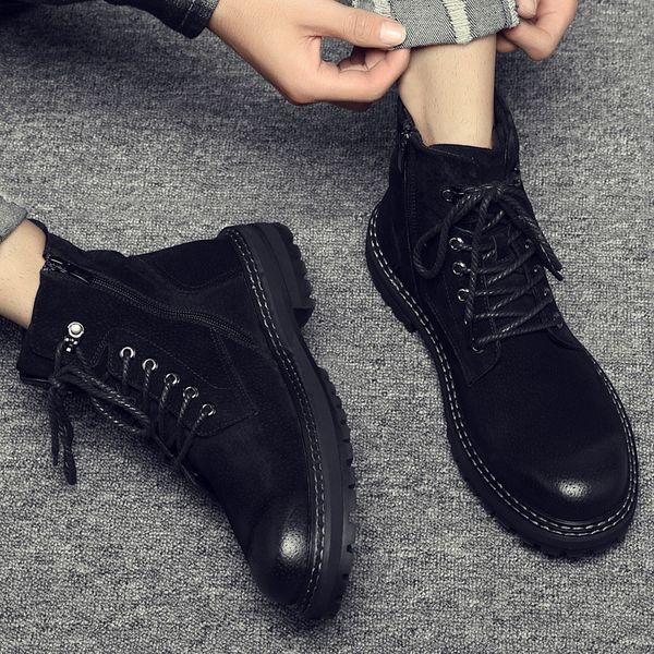 style of korean men fashions desert leather work shoes made with black tools platform spring autumn chaussure homme boots il68
style of korean men fashions desert leather work shoes made with black tools platform spring autumn chaussure homme boots il68