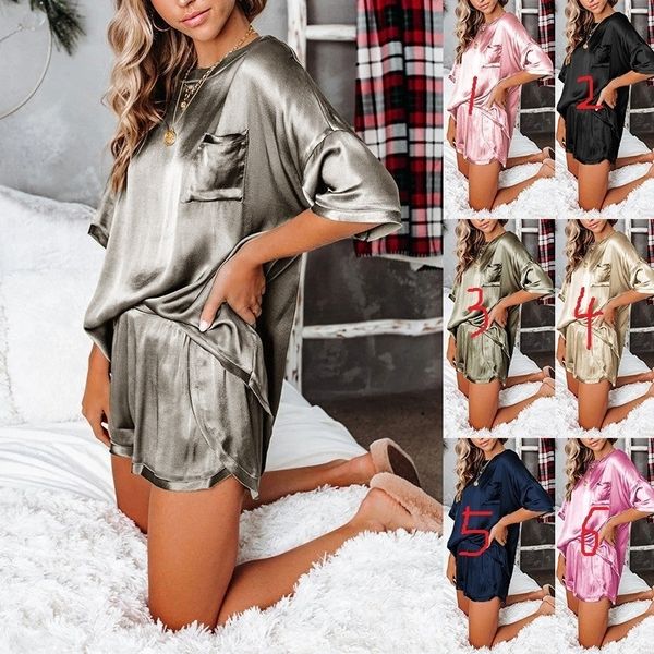 2021 spring summer women sleepwear pajamas sets imitated slik lounge sleep homewear two piece clothing sets t-shirt shorts suit cz20103, White
2021 spring summer women sleepwear pajamas sets imitated slik lounge sleep homewear two piece clothing sets t-shirt shorts suit cz20103, White