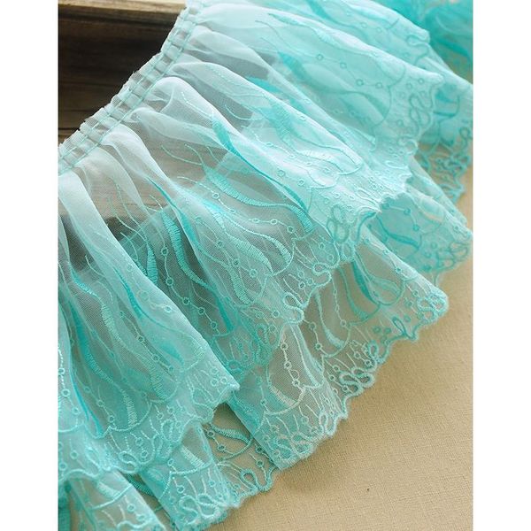 15cm 2meter/lot 1layer polyester embroidered lace trimming ruffle fabric for handmade sewing bedding jlljvk
15cm 2meter/lot 1layer polyester embroidered lace trimming ruffle fabric for handmade sewing bedding jlljvk