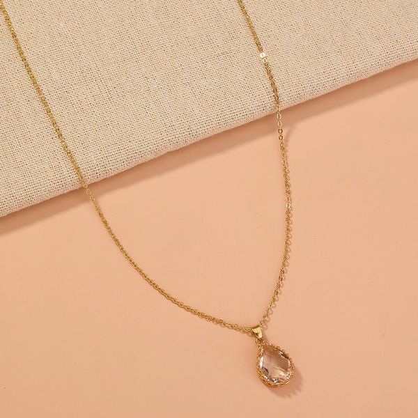 chains selling elegant ladies simple style inlay multicolor water drop crystal pendant necklace for women girls fashion jewelry, Silver
chains selling elegant ladies simple style inlay multicolor water drop crystal pendant necklace for women girls fashion jewelry, Silver
