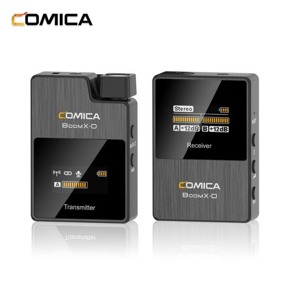comica 2.4g digital wireless mini microphone system 50m effective range 3.5mm interface for dslr mirrorless camera smartphones
comica 2.4g digital wireless mini microphone system 50m effective range 3.5mm interface for dslr mirrorless camera smartphones