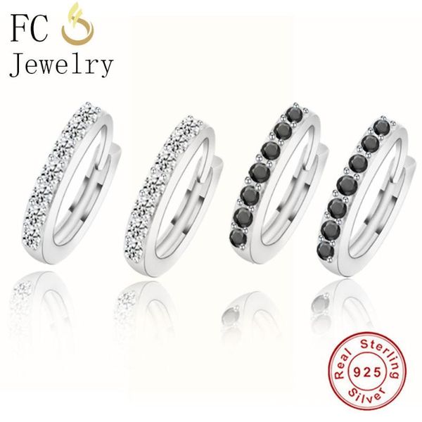 fc jewelry 100% 925 silver round circle black zircon hoop earring for women ear brinco bridal wedding buckle statement oorbellen, Golden;silver
fc jewelry 100% 925 silver round circle black zircon hoop earring for women ear brinco bridal wedding buckle statement oorbellen, Golden;silver