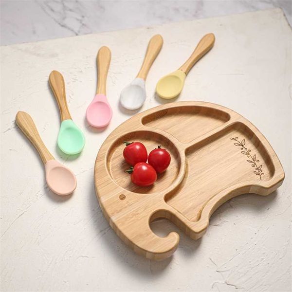 1 set bamboo wooden dinnerware baby feeding accessories cartoon animals elephant dinner plate with sucker brithday gifts 220209
1 set bamboo wooden dinnerware baby feeding accessories cartoon animals elephant dinner plate with sucker brithday gifts 220209