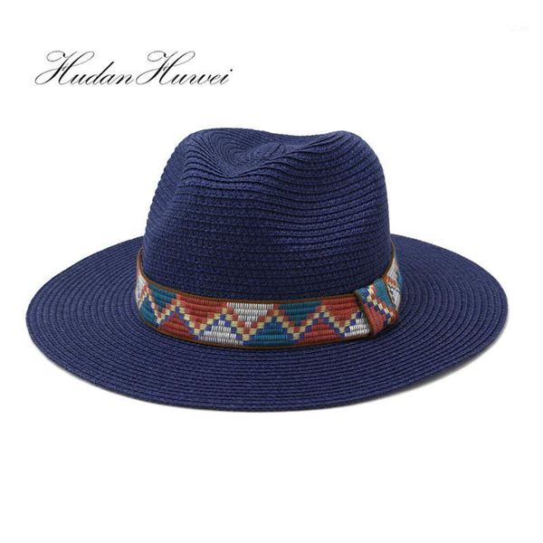 summer women men outdoor beach sun protection visor hat with wide brim lattice belt gentlemen ladies caps1, Blue;gray
summer women men outdoor beach sun protection visor hat with wide brim lattice belt gentlemen ladies caps1, Blue;gray