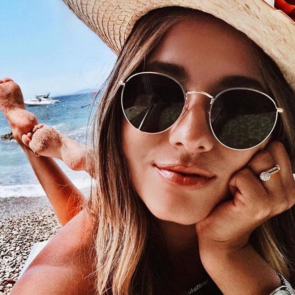 sunglasses luxury mirror women/men brand designer glasses lady round sun street beat gafas, White;black
sunglasses luxury mirror women/men brand designer glasses lady round sun street beat gafas, White;black
