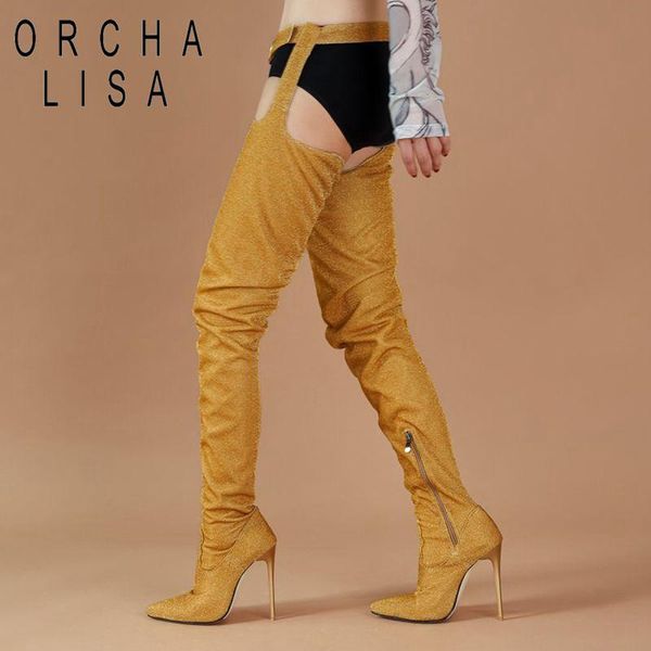 orcha lisa womens waist thigh high boots pointed toe thin heels 12.5cm nubuck slim zip over knee party belt buckle boots, Black
orcha lisa womens waist thigh high boots pointed toe thin heels 12.5cm nubuck slim zip over knee party belt buckle boots, Black