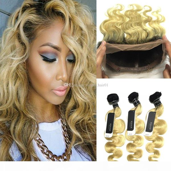 #1b 613 two tone human hair with 360 lace frontal pre plucked 360 lace band frontal closure with body wave human virgin hair, Black;brown
#1b 613 two tone human hair with 360 lace frontal pre plucked 360 lace band frontal closure with body wave human virgin hair, Black;brown