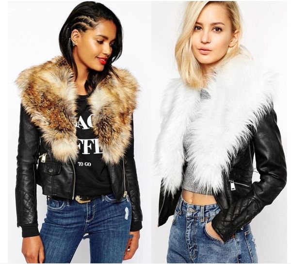 large size women's zipper motorcycle leather short coat women's short coat imitation fur fur collar stitching leather jacket coat, Black
large size women's zipper motorcycle leather short coat women's short coat imitation fur fur collar stitching leather jacket coat, Black