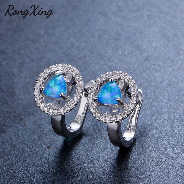 rongxing unique triangle white/blue fire opal hoop earrings for women silver color cz earring wedding gift ear0719, Golden;silver
rongxing unique triangle white/blue fire opal hoop earrings for women silver color cz earring wedding gift ear0719, Golden;silver