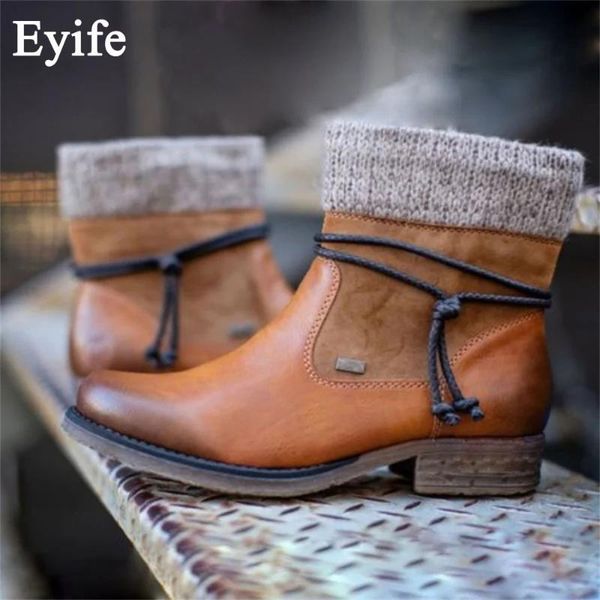 winter warm boots new retro waterproof non-slip knitting low heel women snow shoes with plush zipper female mid calf boots, Black
winter warm boots new retro waterproof non-slip knitting low heel women snow shoes with plush zipper female mid calf boots, Black