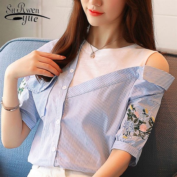 women shirts white shirts blouse ladies korean fashion clothing shirts striped embroidery blouse women 2701 50 y200828
women shirts white shirts blouse ladies korean fashion clothing shirts striped embroidery blouse women 2701 50 y200828