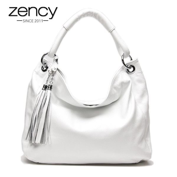zency 100% soft genuine leather tassel women's handbag black white ladies shoulder bags messenger satchel crossbody purse
zency 100% soft genuine leather tassel women's handbag black white ladies shoulder bags messenger satchel crossbody purse