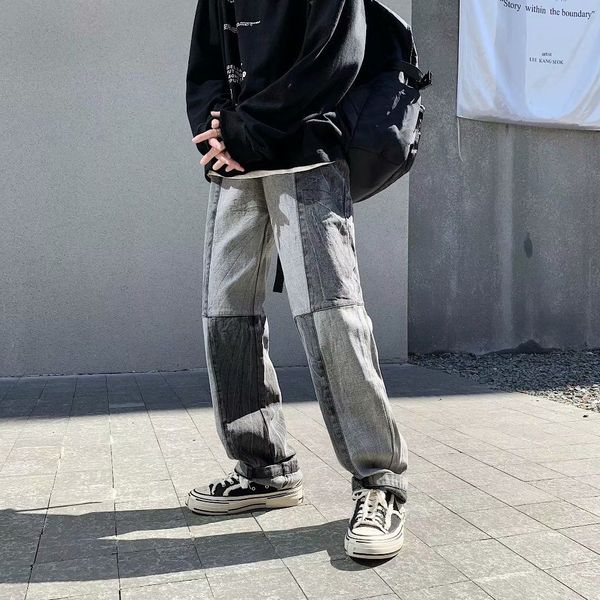 male brim 2021 pants new autumn fine pure retro reflective street splices relaxed jeans youth men's clothes iihw, Blue
male brim 2021 pants new autumn fine pure retro reflective street splices relaxed jeans youth men's clothes iihw, Blue