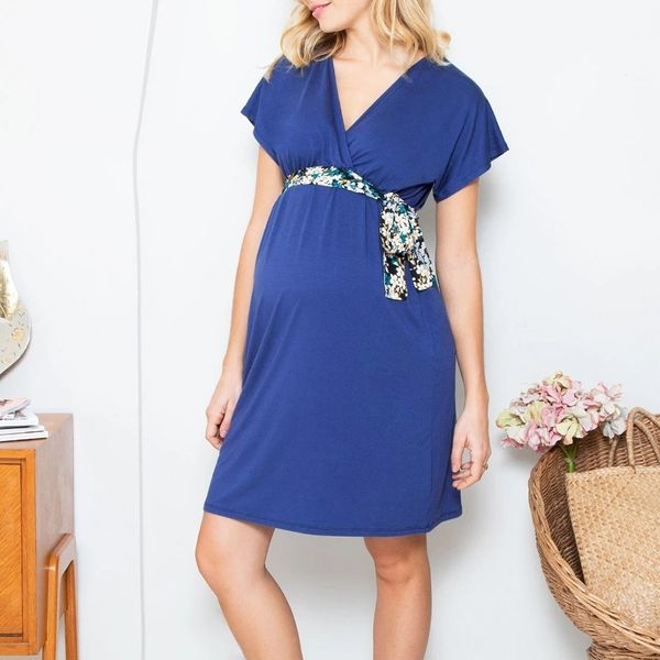 maternity dresses pure color short sleeve loose casual dress summer v neck elegant party pregnant women clothes vestido lj201125, White
maternity dresses pure color short sleeve loose casual dress summer v neck elegant party pregnant women clothes vestido lj201125, White
