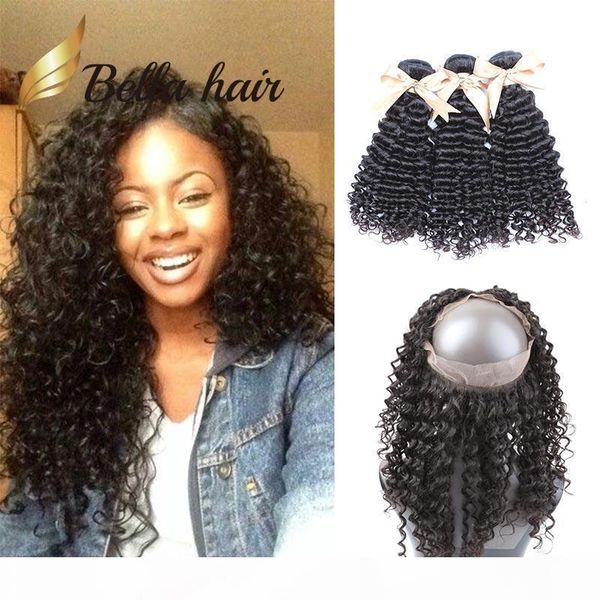 bella 360 lace frontal closure with bundles brazilian curly wave natural color virgin human hair weaves with front lace closure, Black;brown
bella 360 lace frontal closure with bundles brazilian curly wave natural color virgin human hair weaves with front lace closure, Black;brown