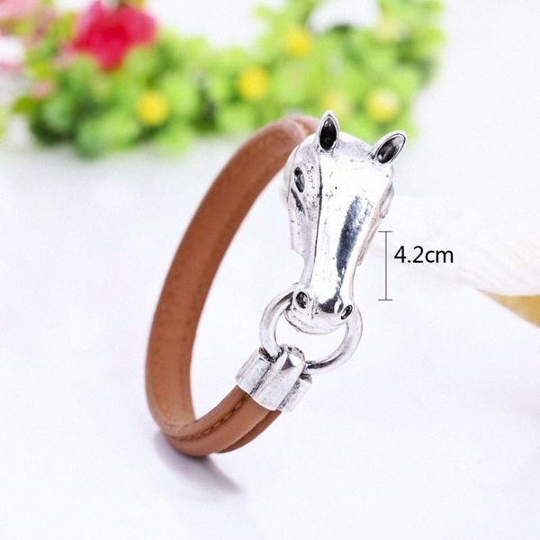 4.2cm horse head leather men cuff bangle bracelet antique silver brown leather men cuff bracelet ii8v#, White
4.2cm horse head leather men cuff bangle bracelet antique silver brown leather men cuff bracelet ii8v#, White