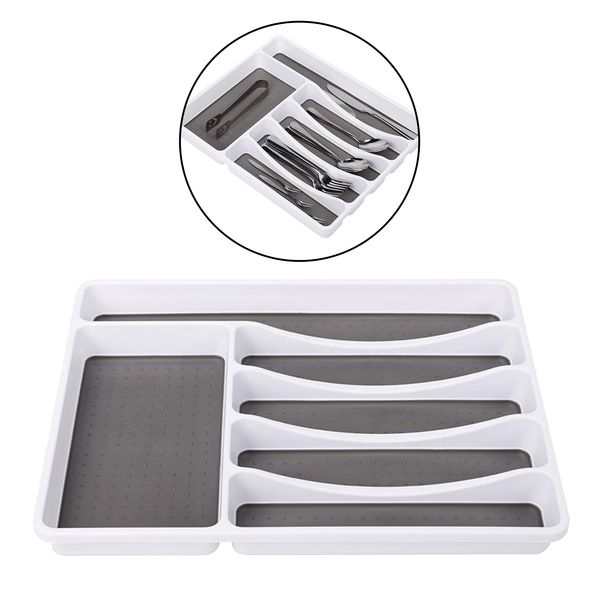 classic silverware cultery tray 6-compartments kitchen drawer organizer plastic 40x32x4.5cm
classic silverware cultery tray 6-compartments kitchen drawer organizer plastic 40x32x4.5cm